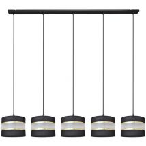 Helen Gerade Stangen-Pendel-Deckenleuchte Schwarz, Gold 115cm - Helam