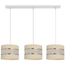 Helam HELEN Plafoniera a sospensione a barra dritta Ecru, Oro, Bianco 65cm