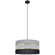 Helam helen Plafoniera a Sospensione Cilindrica Nero, Oro, Grigio 40cm