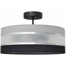 Helam Lighting - Helam helen Plafonnier Cylindrique Gris, Argent, Noir 40cm