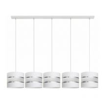Helam - helen Plafonnier Suspendu Straight Bar Blanc, Argent 115cm