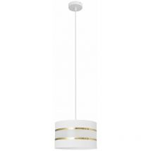 Helam Lighting - Helam helen Plafonnier Suspension Cylindrique Blanc, Or 25cm