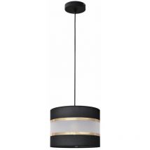 Helam Lighting - Helam helen Plafonnier Suspension Cylindrique Noir, Or 20cm