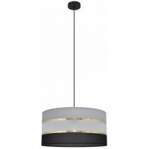 Helam Lighting - Helam helen Plafonnier Suspension Cylindrique Noir, Or, Gris 40cm