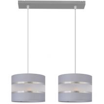 Helen Straight Bar Pendelleuchte Grau, Silber 45cm - Helam