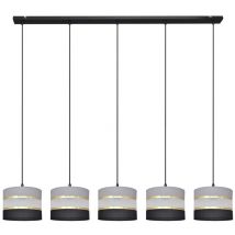Helen Straight Bar Pendelleuchte Schwarz, Gold, Grau 115cm - Helam