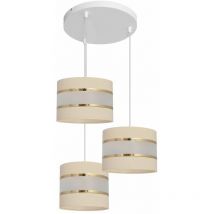 Helam Lighting - Helam helen Suspension Cluster Plafonnier Ecru, Doré, Blanc 35cm