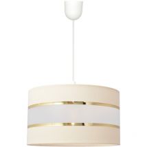 Helen Zylindrische Pendel-Deckenleuchte Ecru, Gold, Weiß 35cm - Helam