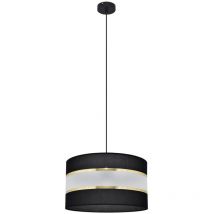 Helen Zylindrische Pendel-Deckenleuchte Schwarz, Gold 35cm - Helam