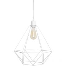 Karo Drahtrahmen Pendelleuchte Weiß 35cm - Helam