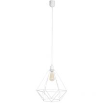 Helam - karo Drahtrahmen Pendelleuchte Weiß 35cm