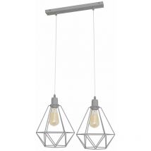 Helam - karo Lámpara de Techo Suspendida Barra Recta Gris 50cm