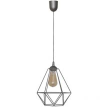 Helam - karo Lámpara de Techo Suspendida Estructura Alambre Gris 24cm