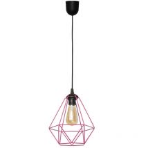 Helam Lighting - Helam karo Plafoniera a Sospensione Wire Frame Nero, Rosa 24cm