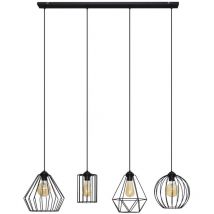 Helam - lapis Lámpara de Techo Suspendida Barra Recta Negra 11,4cm