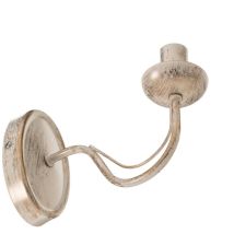 Helam Malbo Bougie Applique Murale Blanc, Or 26cm