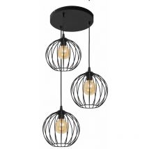 Mercure Cluster Pendant Ceiling Light Black 40cm - Helam