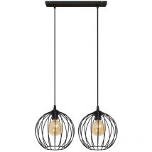 Helam mercure Plafoniera a Sospensione Bar Dritta Nera 50cm