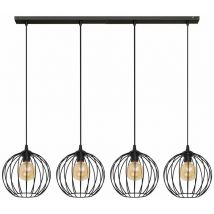 Helam Lighting - Helam Mercure Straight Bar Pendant Ceiling Light Black 114cm