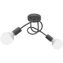 Helam - oxford Halbbündige Deckenleuchte mit mehreren Armen Smokey 38cm