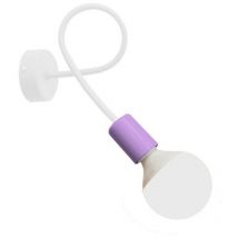 Helam oxford Lampada da parete Bianca, Viola 25cm