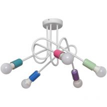 Oxford Lámpara de techo semiempotrable Multi Arm blanca, multicolor 60cm - Helam