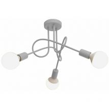 Helam Lighting - Helam Oxford Multi Arm Semi Flush Ceiling Light Grey 50cm