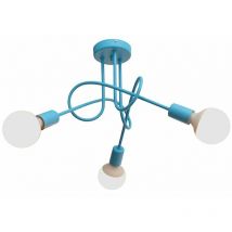 Helam Lighting - Helam Oxford Multi Arm Semi Flush Ceiling Light Turquoise 50cm