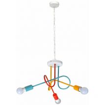 Helam OXFORD Plafón Colgante Multi Brazo Blanco, Naranja, Rojo, Turquesa 50cm