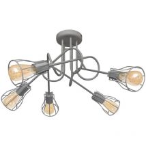 Helam OXFORD Plafón Multi Brazo Semi Empotrado Gris 64cm