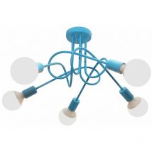 Helam - oxford Plafón Semi Empotrado Multi Brazo Turquesa 50cm