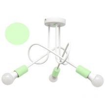 Helam oxford Plafoniera semi-incasso multi braccio bianca, menta 50 cm