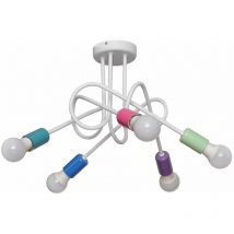 Helam Lighting - Helam oxford Plafonnier semi-encastré à bras multiples Blanc, Multicolore 60 cm