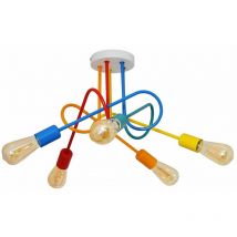 Helam Lighting - Helam oxford Plafonnier semi-encastré multibras multicolore 50cm