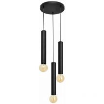 Helam Tuba Cluster Pendant Ceiling Light Black 30cm