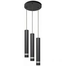Helam Tuba Cluster Pendant Ceiling Light Black, Chrome 30cm