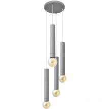 Tuba Cluster Pendelleuchte Grau 30cm - Helam
