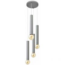 Helam tuba Plafón Cluster Colgante Gris 30cm