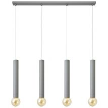 Helam tuba Plafoniera a Sospensione Bar Dritta Grigio 100cm