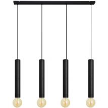 Helam tuba Plafoniera a Sospensione Bar Dritta Nera 100cm