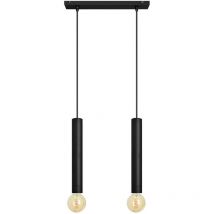 Helam tuba Plafoniera a Sospensione Bar Dritta Nera 40cm