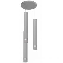 Helam - tuba Plafonnier Suspendu Cluster Gris, Chrome 30cm