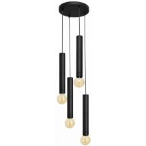 Helam - tuba Plafonnier Suspendu Cluster Noir 30cm