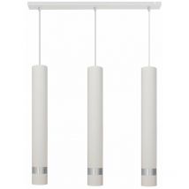 Helam Lighting - Helam tuba Plafonnier Suspendu Straight Bar Blanc, Chrome 60cm