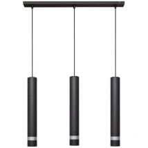 Tuba Straight Bar Pendel-Deckenleuchte Schwarz, Chrom 60cm - Helam