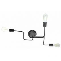 Helam Lighting - Helam tube Halbbündige Deckenleuchte mit mehreren Armen Schwarz 66cm