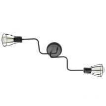 Helam tube Plafoniera semi-incasso multibraccio nera 82 cm
