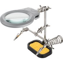 Löthilfe mit Lupe - dritte Hand, helfende Hand für alle filigranen Löt- und Bastelarbeiten.