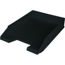 5x Helit Briefablage A4 bis C4 Schwarz Greifkerbe Dokumente Büro Tischorganizer