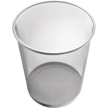 Helit - Cestino carta 23l H350xØ295mm con decoro traforato sta argento